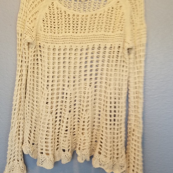 Free People Sweaters - Free People Cream crocheted top